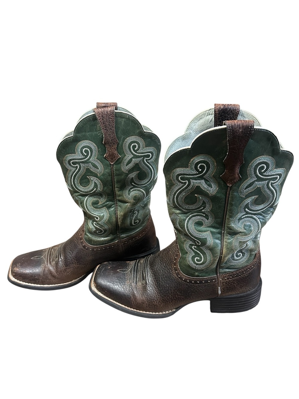 Ariat Women’s Western Cowboy Boots Embroidered Square Toe Size 9.5B